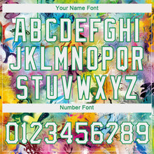 Load image into Gallery viewer, Custom Women&#39;s Graffiti Pattern White-Kelly Green Scratch 3D V-Neck Cropped Baseball Jersey
