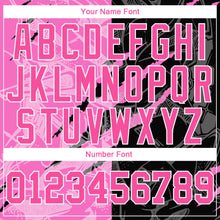 Load image into Gallery viewer, Custom Women&#39;s Graffiti Pattern Pink-White Scratch 3D V-Neck Cropped Baseball Jersey
