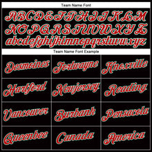 Load image into Gallery viewer, Custom Women&#39;s Black Kelly Green Red-White V-Neck Cropped Baseball Jersey

