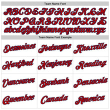 Load image into Gallery viewer, Custom Women&#39;s White Red-Navy V-Neck Cropped Baseball Jersey
