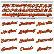 Load image into Gallery viewer, Custom Women&#39;s White Orange-Black V-Neck Cropped Baseball Jersey

