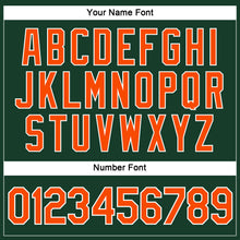 Load image into Gallery viewer, Custom Women&#39;s Green Orange-White V-Neck Cropped Baseball Jersey
