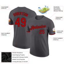 Load image into Gallery viewer, Custom Steel Gray Red-Black Performance T-Shirt
