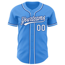 Load image into Gallery viewer, Custom Electric Blue White-Royal Authentic Baseball Jersey
