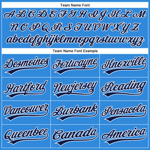 Custom Electric Blue Navy-White Authentic Baseball Jersey