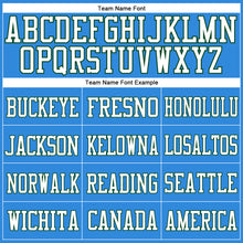 Load image into Gallery viewer, Custom Powder Blue White-Green Mesh Authentic Football Jersey
