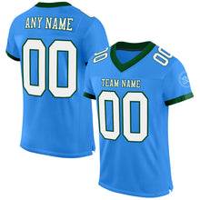 Load image into Gallery viewer, Custom Electric Blue White-Green Mesh Authentic Football Jersey
