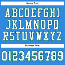 Load image into Gallery viewer, Custom Powder Blue White-Kelly Green Mesh Authentic Football Jersey
