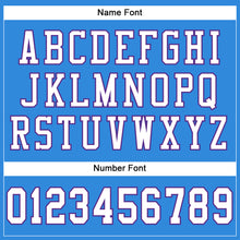 Load image into Gallery viewer, Custom Powder Blue White-Purple Mesh Authentic Football Jersey
