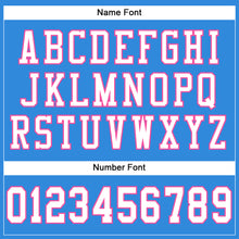 Load image into Gallery viewer, Custom Powder Blue White-Pink Mesh Authentic Football Jersey
