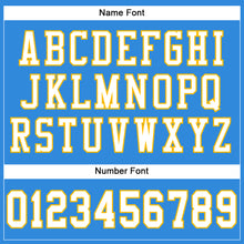 Load image into Gallery viewer, Custom Powder Blue White-Gold Mesh Authentic Football Jersey
