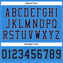 Load image into Gallery viewer, Custom Powder Blue Navy Gray-Teal Mesh Authentic Football Jersey

