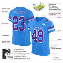 Load image into Gallery viewer, Custom Electric Blue Purple-White Mesh Authentic Football Jersey

