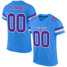 Load image into Gallery viewer, Custom Electric Blue Purple-White Mesh Authentic Football Jersey
