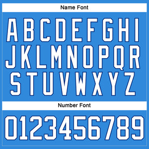 Custom Powder Blue White-Royal Hockey Lace Neck Jersey