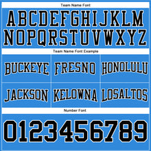 Load image into Gallery viewer, Custom Stitched Powder Blue Black-White Football Pullover Sweatshirt Hoodie
