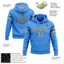 Load image into Gallery viewer, Custom Stitched Powder Blue Gray-Steel Gray Football Pullover Sweatshirt Hoodie
