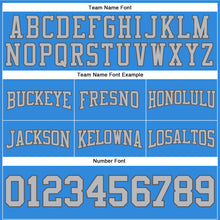 Load image into Gallery viewer, Custom Stitched Powder Blue Gray-Steel Gray Football Pullover Sweatshirt Hoodie
