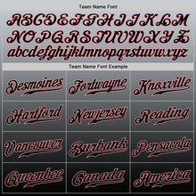 Load image into Gallery viewer, Custom Gray Black-Medium Pink Authentic Fade Fashion Baseball Jersey
