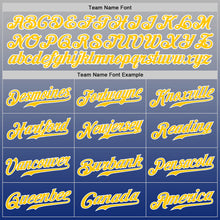 Load image into Gallery viewer, Custom Gray Gold-Royal Authentic Fade Fashion Baseball Jersey
