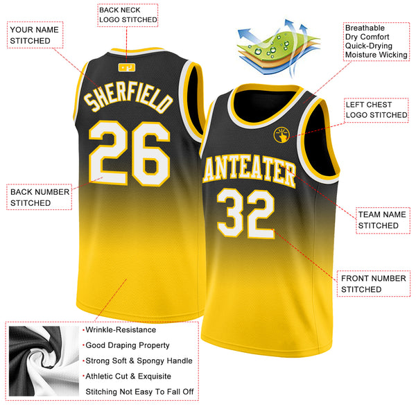 black and yellow golden state jersey