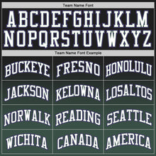 Load image into Gallery viewer, Custom Black White-Green Authentic Fade Fashion Basketball Jersey
