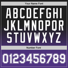 Load image into Gallery viewer, Custom Black White-Purple Authentic Fade Fashion Basketball Jersey
