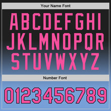 Load image into Gallery viewer, Custom Black Pink-Light Blue Authentic Fade Fashion Basketball Jersey
