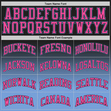 Load image into Gallery viewer, Custom Black Pink-Light Blue Authentic Fade Fashion Basketball Jersey
