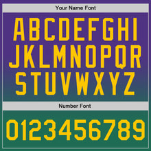 Load image into Gallery viewer, Custom Purple Gold-Kelly Green Authentic Fade Fashion Basketball Jersey
