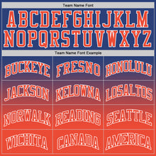Load image into Gallery viewer, Custom Royal Orange-White Authentic Fade Fashion Basketball Jersey
