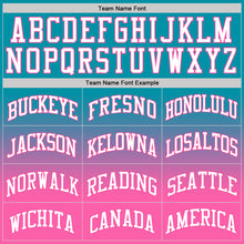 Load image into Gallery viewer, Custom Teal White-Pink Authentic Fade Fashion Basketball Jersey
