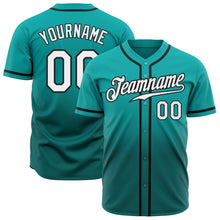 Load image into Gallery viewer, Custom Aqua White-Teal Authentic Fade Fashion Baseball Jersey
