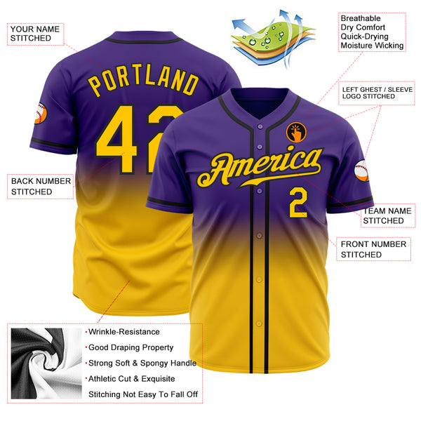 Creat Basketball Purple Purple Rib-Knit Old Gold Jersey – FiitgCustom