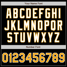 Load image into Gallery viewer, Custom Black Gold Gray-White Authentic Gradient Fashion Baseball Jersey

