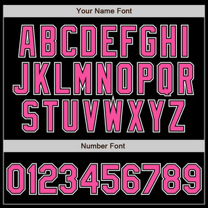 Custom Black Pink-White Authentic Gradient Fashion Baseball Jersey