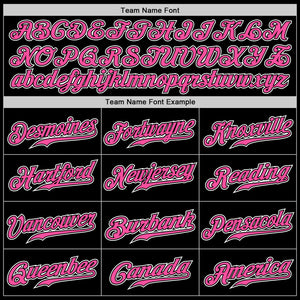 Custom Black Pink-White Authentic Gradient Fashion Baseball Jersey