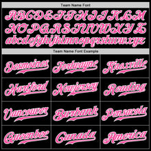 Load image into Gallery viewer, Custom Black Pink Light Blue-White Authentic Gradient Fashion Baseball Jersey
