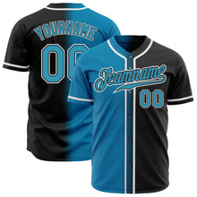 Load image into Gallery viewer, Custom Black Panther Blue-White Authentic Gradient Fashion Baseball Jersey
