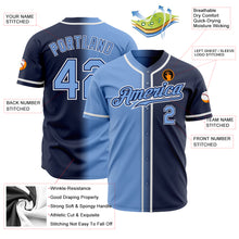Load image into Gallery viewer, Custom Navy Light Blue-White Authentic Gradient Fashion Baseball Jersey

