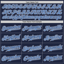 Load image into Gallery viewer, Custom Navy Light Blue-White Authentic Gradient Fashion Baseball Jersey
