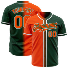 Load image into Gallery viewer, Custom Green Orange-White Authentic Gradient Fashion Baseball Jersey

