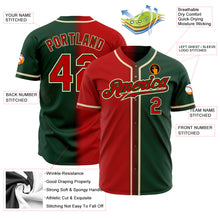 Load image into Gallery viewer, Custom Green Red-Cream Authentic Gradient Fashion Baseball Jersey
