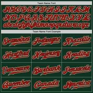 Custom Green Red-Cream Authentic Gradient Fashion Baseball Jersey