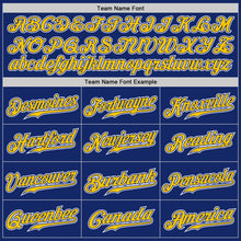 Load image into Gallery viewer, Custom Royal Yellow-White Authentic Gradient Fashion Baseball Jersey
