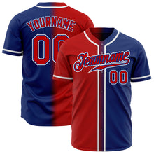Load image into Gallery viewer, Custom Royal Red-White Authentic Gradient Fashion Baseball Jersey
