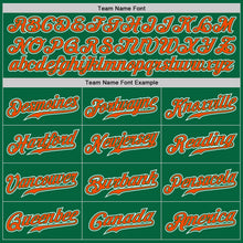 Load image into Gallery viewer, Custom Kelly Green Orange-White Authentic Gradient Fashion Baseball Jersey
