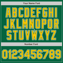 Load image into Gallery viewer, Custom Kelly Green Yellow-White Authentic Gradient Fashion Baseball Jersey
