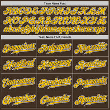 Load image into Gallery viewer, Custom Brown Yellow-White Authentic Gradient Fashion Baseball Jersey
