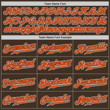 Load image into Gallery viewer, Custom Brown Orange-White Authentic Gradient Fashion Baseball Jersey

